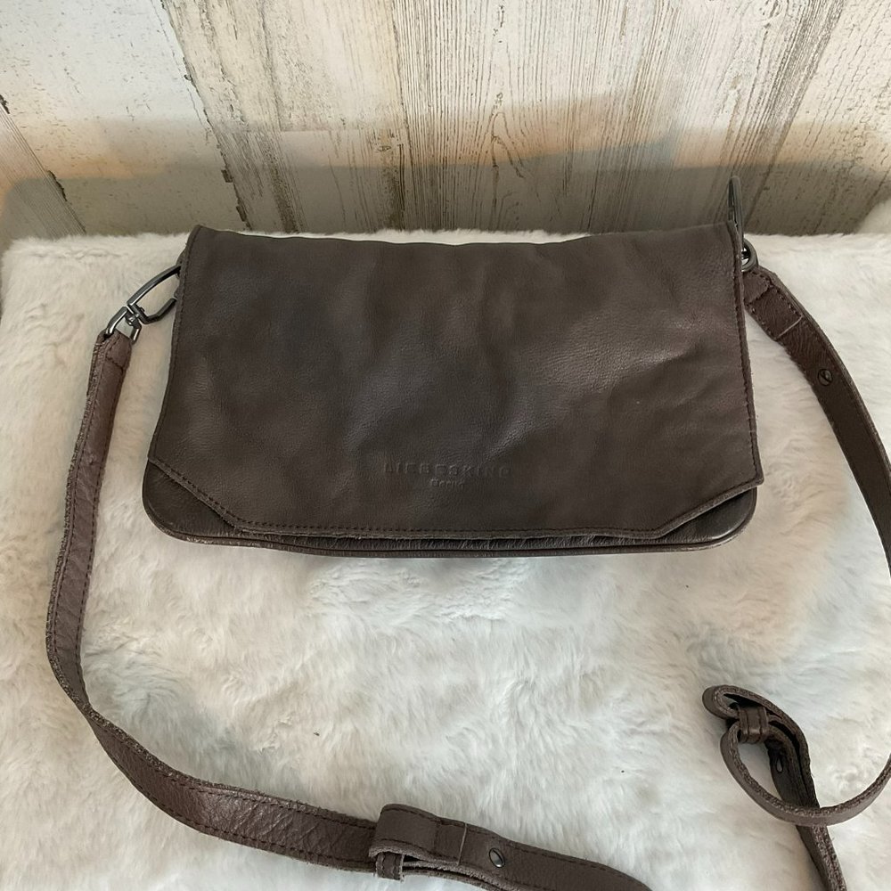 CLEARANCE! Liebeskind Berlin Soft Leather Crossbody Bag Purse Grey